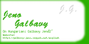jeno galbavy business card